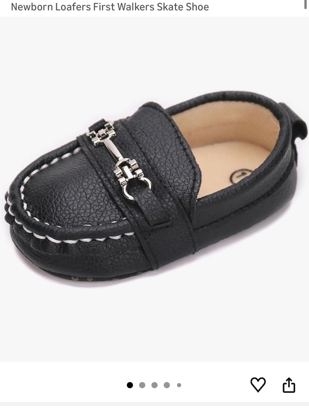 Kids Black Loafers Slip-On Dress Shoes